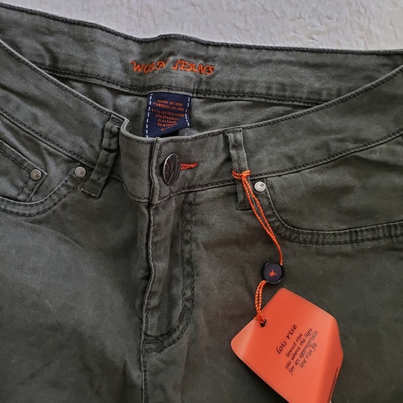 Worn  Olive 5-Faux Pocket Stretch Leggings- 6(28) - Picture 2 of 3